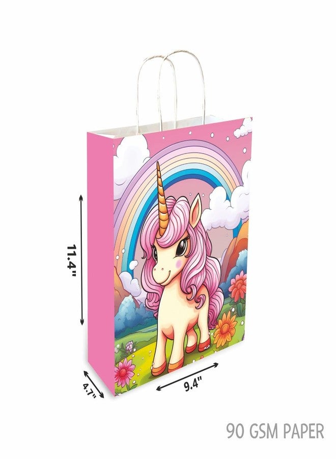 Omnipresent Pack Omnipresent Eco-Friendly Unicorn 3D Printed Paper Bags - 90 GSM, Pack of 24, Perfect for Diwali, Birthdays, Weddings, Return Gifts, Thank You Hampers, Goody Packets, Goodies and Packing Needs - Image 4