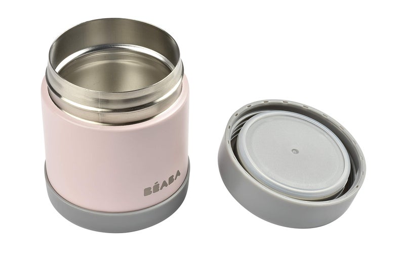 Beaba Stainless Steel Insulated Food Jar 10 oz, Kids Thermos, Lunch Containers, Leakproof, Wide Opening, Suitable for Hot and Cold Foods (Rose) - Image 3