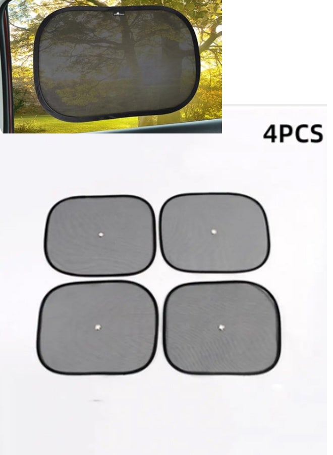 إيهوم مظلل نافذة السيارة (4 عبوات)، مظلل واقي من الشمس بعامل حماية إضافي UPF 50+ حماية من أشعة الشمس لنافذة السيارة، مظلل نافذة السيارة للطفل والرضيع، يحجب أكثر من 99% من الأشعة فوق البنفسجية الضارة، ملتصق قوي (44 × 36 سم) - Image 1