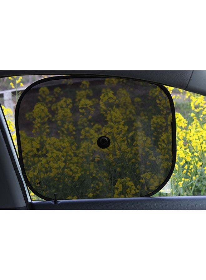 إيهوم مظلل نافذة السيارة (4 عبوات)، مظلل واقي من الشمس بعامل حماية إضافي UPF 50+ حماية من أشعة الشمس لنافذة السيارة، مظلل نافذة السيارة للطفل والرضيع، يحجب أكثر من 99% من الأشعة فوق البنفسجية الضارة، ملتصق قوي (44 × 36 سم) - Image 2