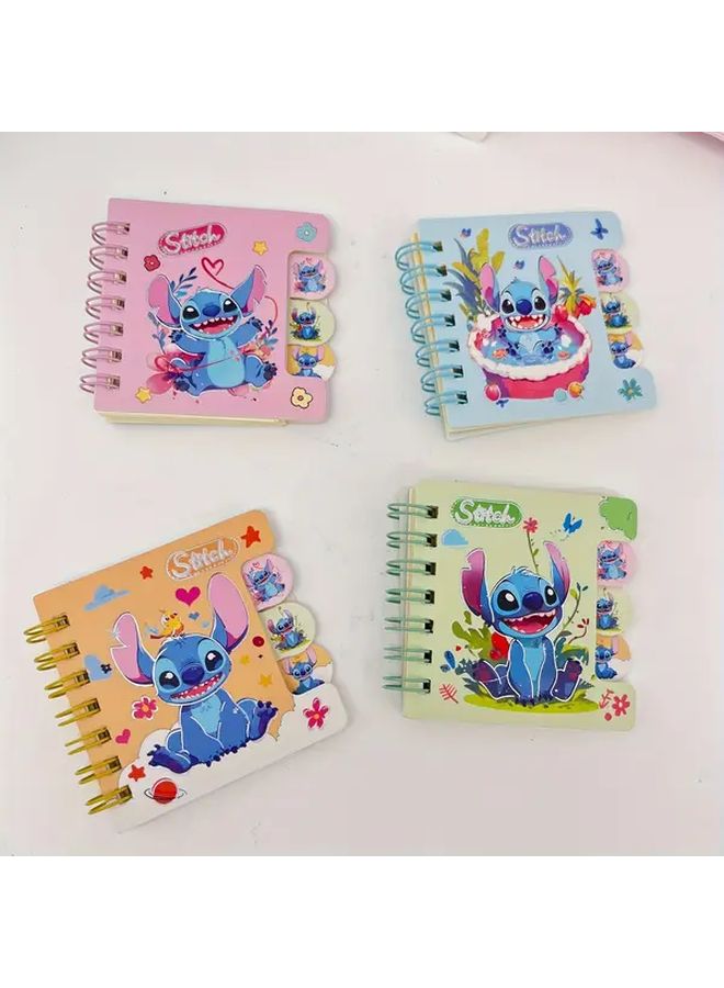 Disney Stitch Spiral Notebook 4pcs Cute Pocket Diary Set for Office Travel Recording - Image 5