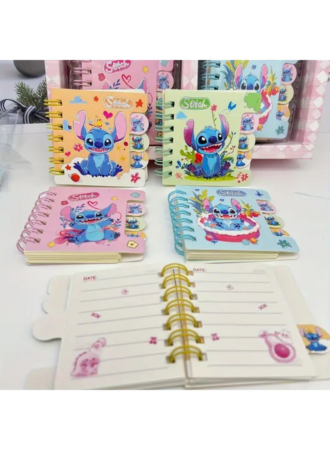 Disney Stitch Spiral Notebook 4pcs Cute Pocket Diary Set for Office Travel Recording - Image 4