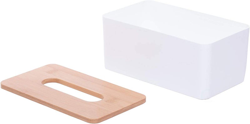 Mishrit Set of 1 Pcs Tissue Paper Holder Box for Home Office Desk Accessories ABS Plastic Wooden Material Made Tissue Papaer Storage Box for Man and Woman Use Multi Uses - Image 5