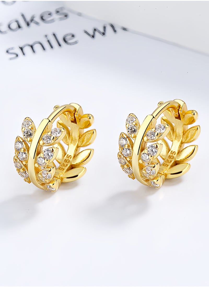 Lee Yon Willow Leaf Shaped Earrings, Gold  - Image 2
