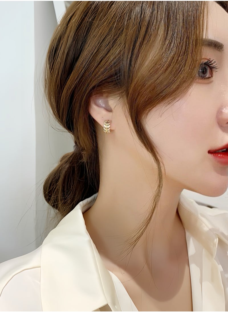Lee Yon Willow Leaf Shaped Earrings, Gold  - Image 4