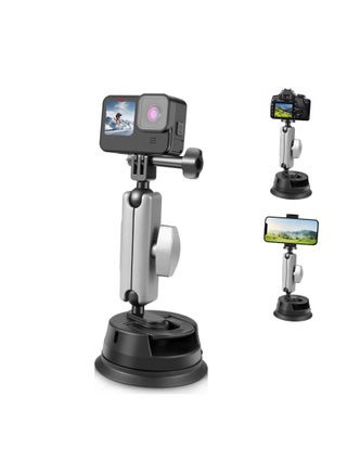 Car Suction Cup Mount with 360° Rotation for Windshield & Window, Compatible with GoPro Hero 11 10 9 8 7, Insta360 X3, DJI Action Cameras, Ideal for Cars, Tiles, and Table Tops. - pzsku/Z88E47B76513CCC92C577Z/45/_/1723032506/fb3dec8b-d841-42a1-8a4b-151f26d12d22