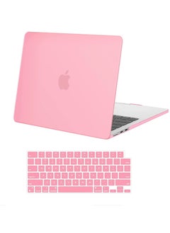 MacBook Air 13.6 inch Case 2022 Release A2681 M2 Chip with Liquid Retina Display Touch ID Plastic Hard Shell & Keyboard Cover Pink
