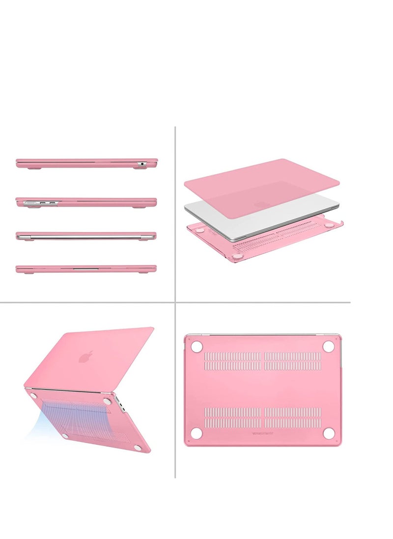 Generic - MacBook Air 13.6 inch Case 2022 Release A2681 M2 Chip with Liquid Retina Display Touch ID Plastic Hard Shell & Keyboard Cover Pink - Image 1