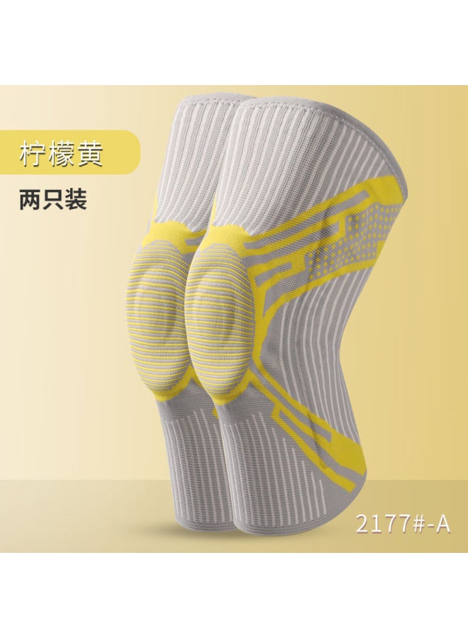 Sports Knee Protector Men's Knee Silicone Protection Running Fitness Basketball Skipping Knee Protector Warm Leg Protector Patella Belt Protector