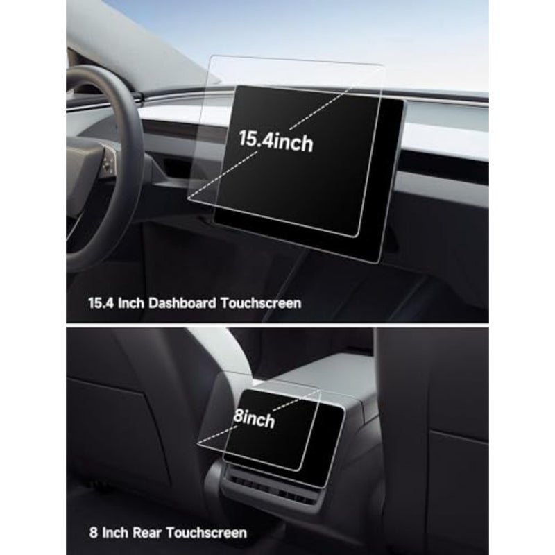 واقي شاشة لـ Tesla Model Y Juniper 2025 Model 3 Highland 2024-2026 [HD 9H مضاد للخدش] زجاج مقسى أمامي خلفي لملحقات Tesla Model Y Juniper/Model 3 Highland - Image 5