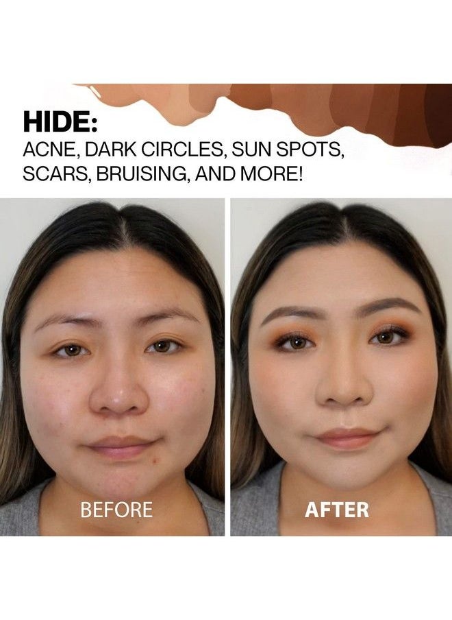 Hide - Premium Liquid Foundation See Shade Finder Below For Perfect Match Multiuse Waterproof Foundation Medium/Full Coverage Foundation Oil Free We Have A Shade For All Skin Types 1 Fl. Oz. (Walnut). - Image 1