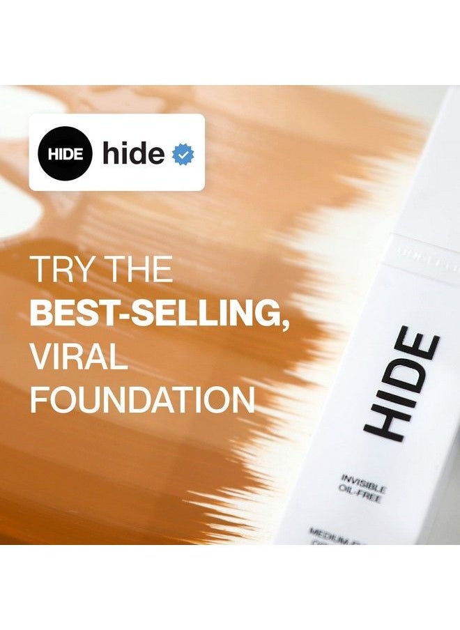 Hide - Premium Liquid Foundation See Shade Finder Below For Perfect Match Multiuse Waterproof Foundation Medium/Full Coverage Foundation Oil Free We Have A Shade For All Skin Types 1 Fl. Oz. (Walnut). - Image 1