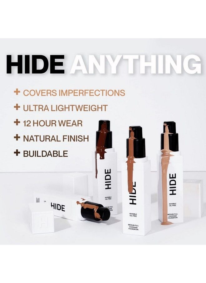 Hide - Premium Liquid Foundation See Shade Finder Below For Perfect Match Multiuse Waterproof Foundation Medium/Full Coverage Foundation Oil Free We Have A Shade For All Skin Types 1 Fl. Oz. (Walnut). - Image 1