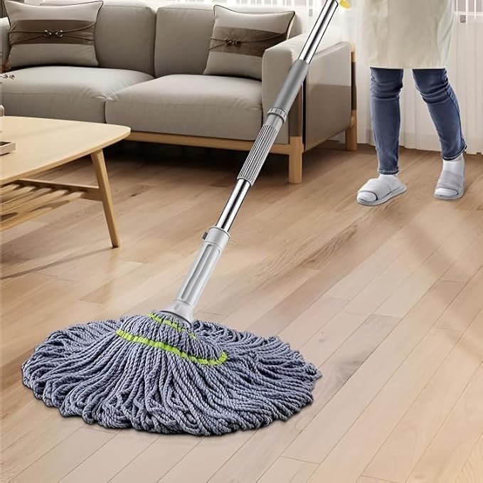 Finalize Microfiber Twist Mop for Floor Cleaning Squeeze Twist Stick Durable Dust Easy to Use Cleaner Effective Pocha for Cleaning Microfiber for Hardwood(Twist Mop Stick) - Image 2