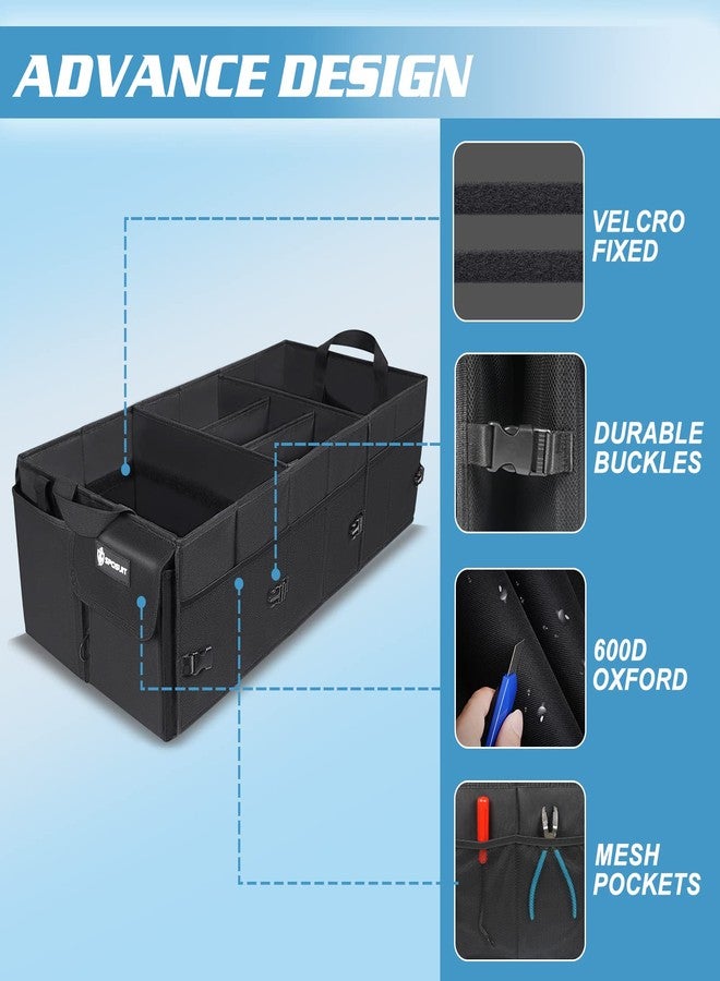 Sposuit Trunk Organizer with Insulated Leakproof Cooler Bag, Collapsible Car Storage Trunk Organizer with Removable Dividers & Adjustable Securing Straps, Large Trunk Organizer for Car SUV Van - Image 5
