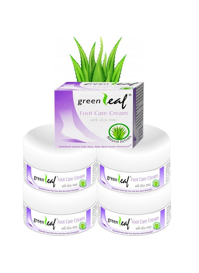Green Leaf - Foot Care Cream For Dry, Chapped & Cracked Skin, 50G, Pack Of 4 - Image 1