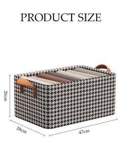 DUNISO 3 Pieces Foldable Closet Storage Organizer with Lids Washable Closet Storage Box with Carrying Handles Cube Storage Bin for Clothes Wardrobe Home Bedroom Office  - Image 2