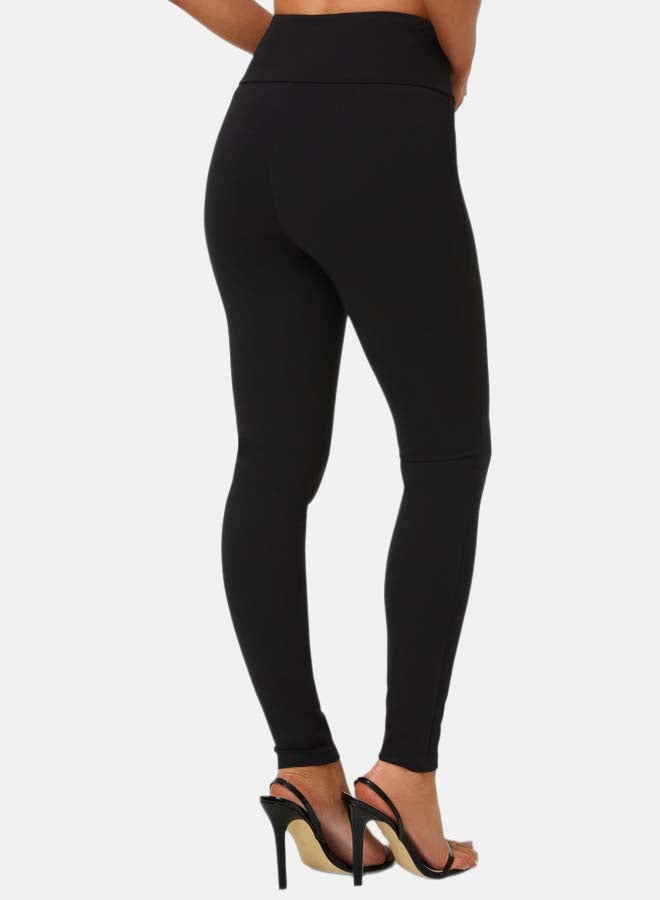 bebe High Waist Vegan Leather Belt Legging - Image 3