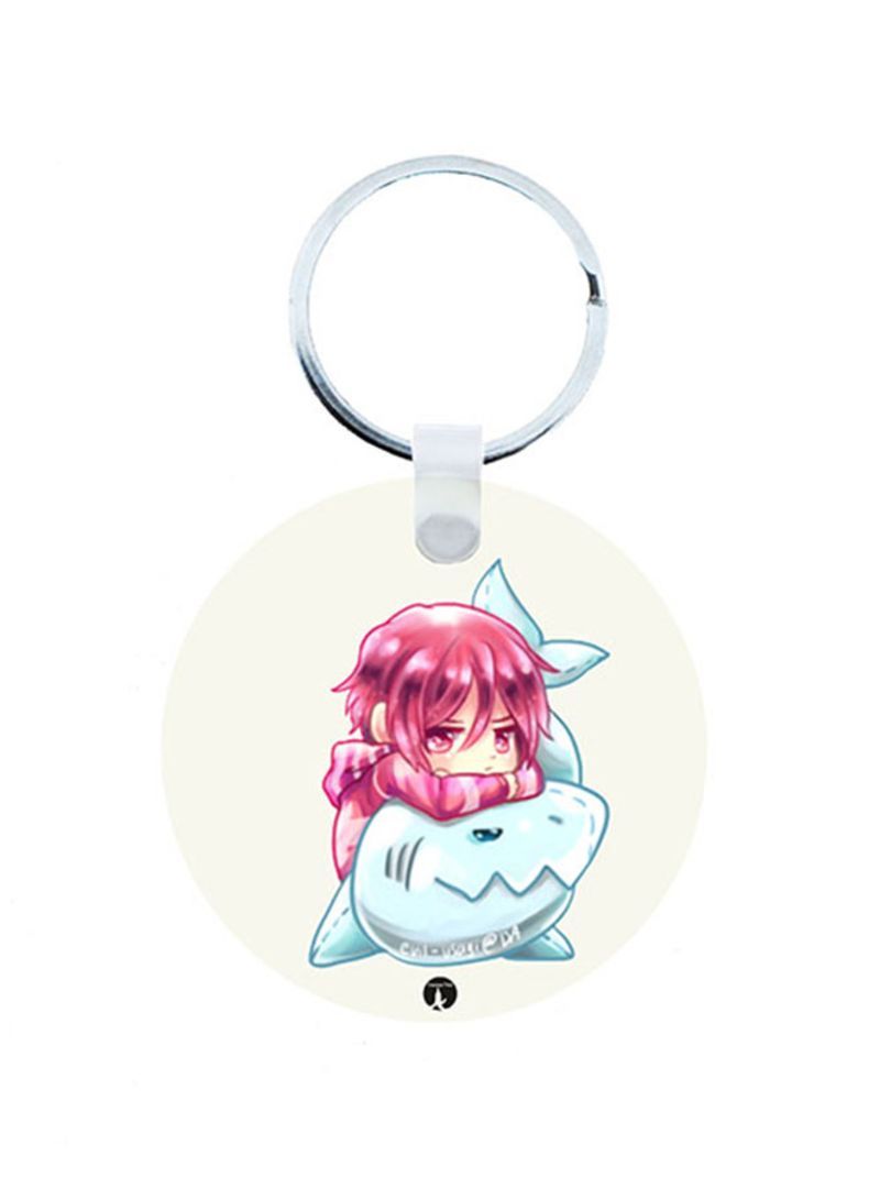 Anime Free Wooden Keychain