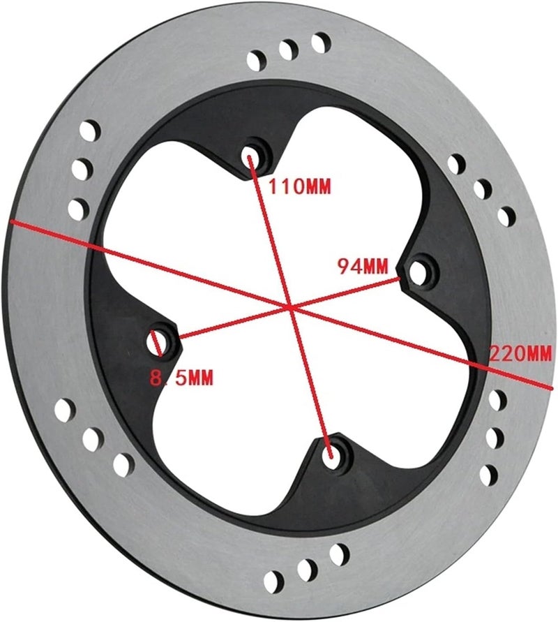Wivplex Motorcycle Rear Brake Disc Rotor - Image 2