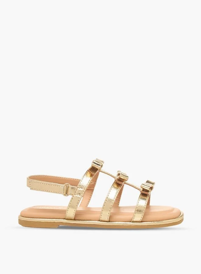 Girls Hook & Loop Flat Sandals