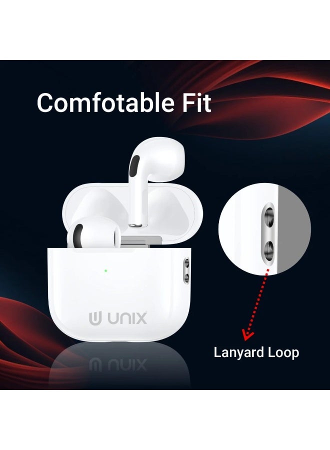 يونيكس سماعات أذن Unix UX-3000 iSMART TWS - وقت تشغيل لمدة 38 ساعة، صوت واضح وتصميم أنيق مدمج - Image 4
