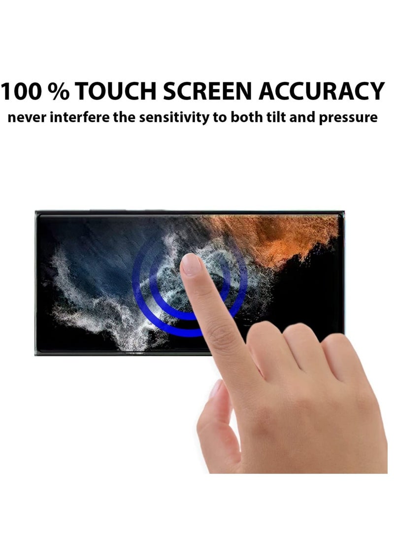 BORTONY Galaxy S22 Ultra Screen Protector [1+1 Pack] Camera Lens Protector, Fingerprint Unlock Support, HD Tempered Glass, Touch Sensitive, Anti Scratch, for Samsung S22 Ultra 5G Glass  - Image 2
