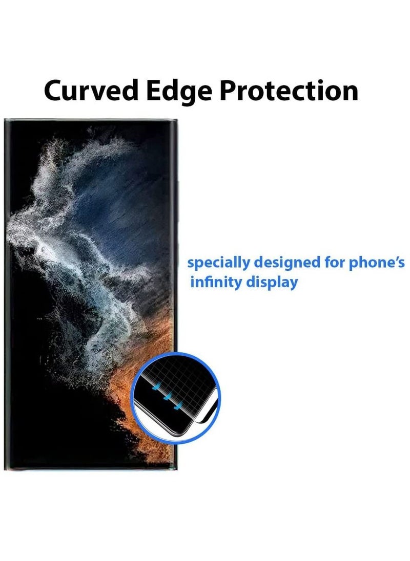 BORTONY Galaxy S22 Ultra Screen Protector [1+1 Pack] Camera Lens Protector, Fingerprint Unlock Support, HD Tempered Glass, Touch Sensitive, Anti Scratch, for Samsung S22 Ultra 5G Glass  - Image 4