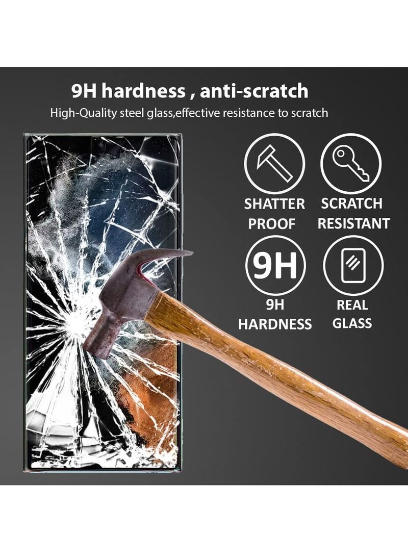 BORTONY Galaxy S22 Ultra Screen Protector [1+1 Pack] Camera Lens Protector, Fingerprint Unlock Support, HD Tempered Glass, Touch Sensitive, Anti Scratch, for Samsung S22 Ultra 5G Glass  - Image 3