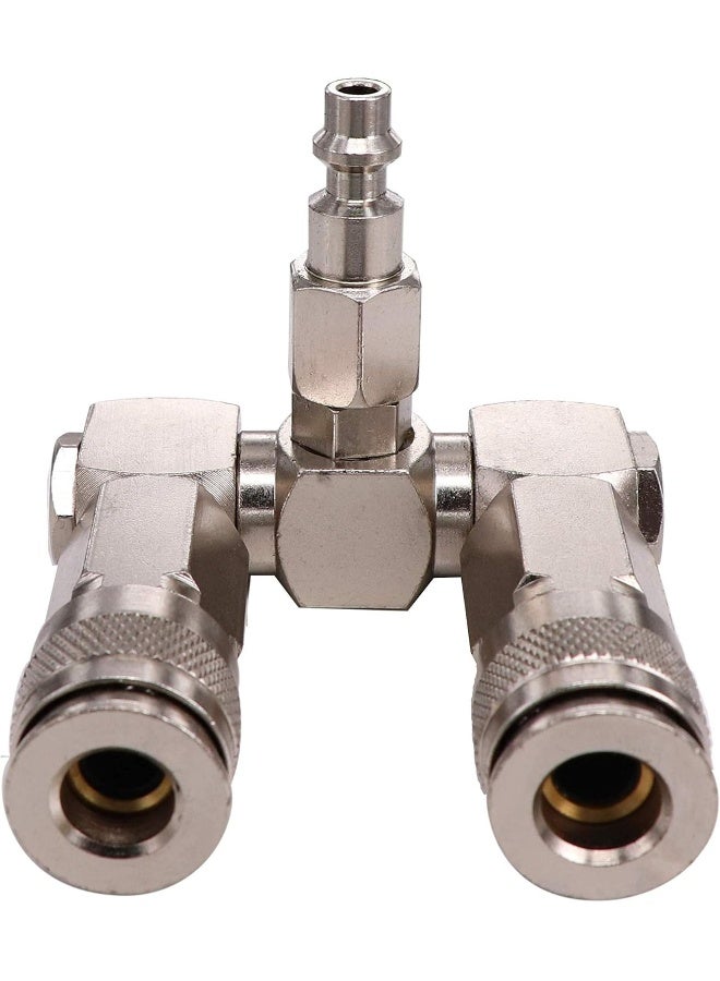 C CLINK 2-Way Air Hose Splitter Fittings, High Pressure Resistance Air Hose Connector, 360 Degree Swivel Design, Air Compressor Accessories Fittings - Image 5
