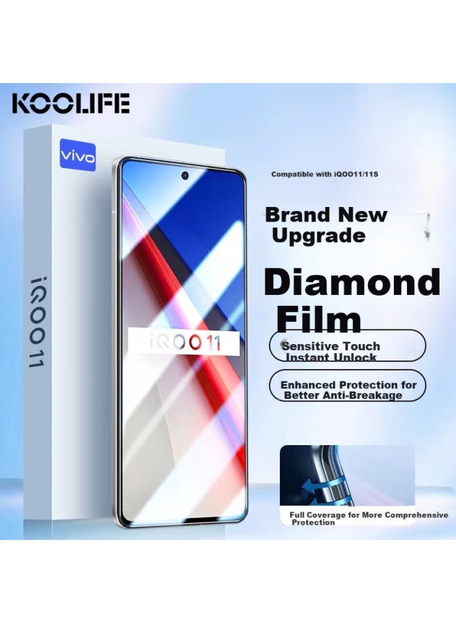 Koolife [Enhanced Version] Tempered Glass Screen Protector For Vivo Iqoo11, Iqoo11S Phone Film Protective Cover, Gaming Edition, Full Screen Coverage, Ultra-Thin, Hd Clear, Shatterproof, Fingerprint Resistant - Image 1