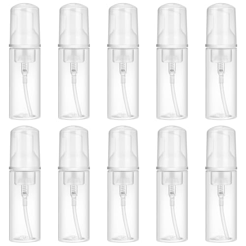 JIUZHU Foam Pump Bottle 10 Pcs 2oz Foaming Soap Pump Dispenser BPA Free for Cleaning, Travel, Cosmetics Packaging, Hand Soap Foaming, Wash Eyelashes, Shampoo - Image 1