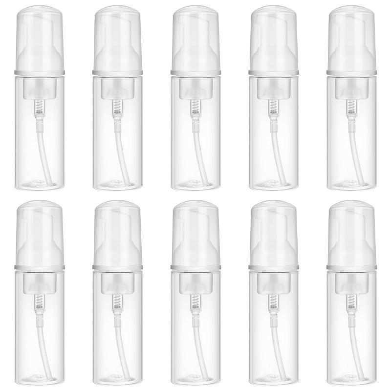 JIUZHU Foam Pump Bottle 10 Pcs 2oz Foaming Soap Pump Dispenser BPA Free for Cleaning, Travel, Cosmetics Packaging, Hand Soap Foaming, Wash Eyelashes, Shampoo - Image 3