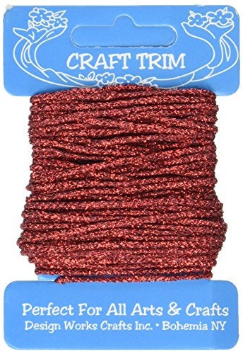 DesignWorks Ink Design Works Crafts Trim 10yd Glitter Red Yarn Card - Image 4