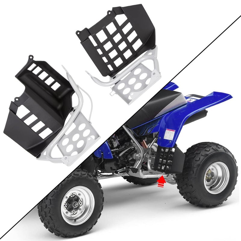 ECOTRIC Heel Guards Compatible with 19902006 Yamaha Banshee footrest Stand Chrome You May Get Multiple Packages