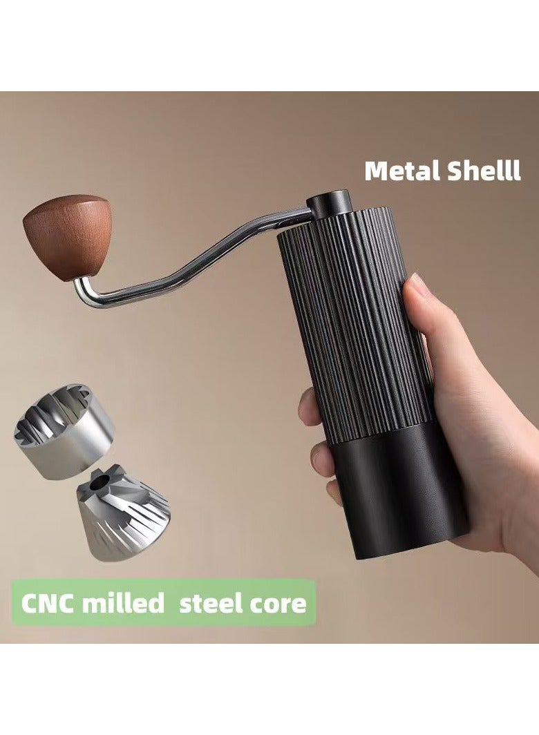 شيكسين مطحنة قهوة محمولة رائعة، مطحنة حبوب قهوة يدوية V60، مصنوعة من المعدن، قلب طحن CNC من الفولاذ المقاوم للصدأ بدرجة الطعام، خشونة قابلة للتعديل على عدة مستويات، جزيئات موحدة، مناسبة للقهوة الفرنسية أو القهوة اليدوية أو الإسبريسو التركي أو القهوة الباردة. - Image 1