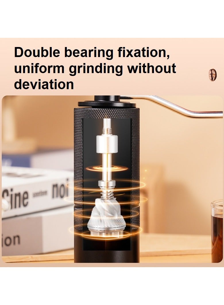 شيكسين مطحنة قهوة محمولة رائعة، مطحنة حبوب قهوة يدوية V60، مصنوعة من المعدن، قلب طحن CNC من الفولاذ المقاوم للصدأ بدرجة الطعام، خشونة قابلة للتعديل على عدة مستويات، جزيئات موحدة، مناسبة للقهوة الفرنسية أو القهوة اليدوية أو الإسبريسو التركي أو القهوة الباردة. - Image 2