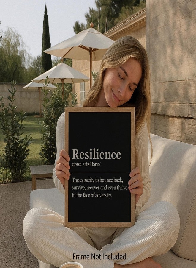 ZUKIY Resilience Motivation Quote Wall Art - Inspirational Poster 8x10 Unframed Print - Motivational Office Decor for Women Men or Classroom - Recovery Mindfulness Perseverance Wall Print - Image 4