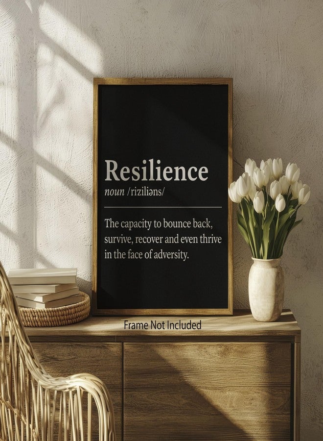 ZUKIY Resilience Motivation Quote Wall Art - Inspirational Poster 8x10 Unframed Print - Motivational Office Decor for Women Men or Classroom - Recovery Mindfulness Perseverance Wall Print - Image 5