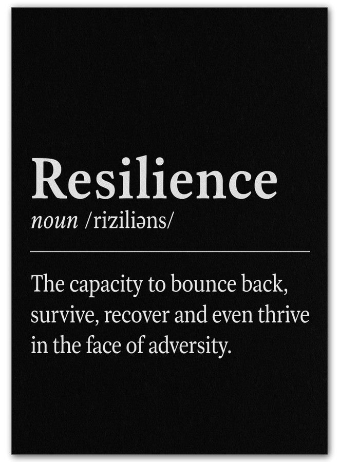 ZUKIY Resilience Motivation Quote Wall Art - Inspirational Poster 8x10 Unframed Print - Motivational Office Decor for Women Men or Classroom - Recovery Mindfulness Perseverance Wall Print - Image 1