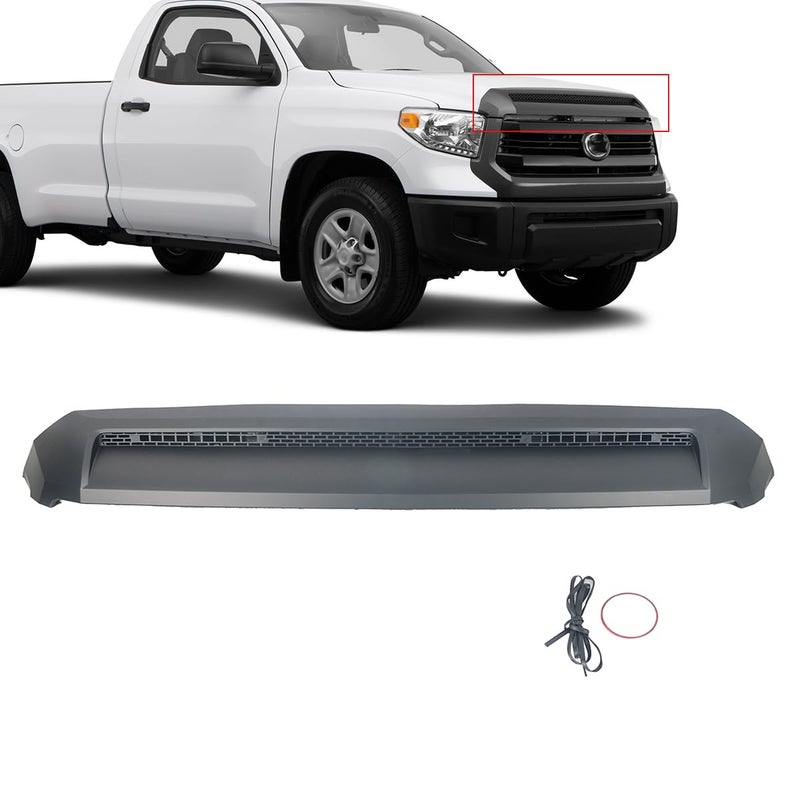 KARPAL Front Upper Hood Scoop Molding Bulge Compatible with 20142021 Toyota Tundra 761800C030 Matte Black