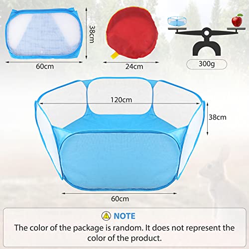 RYPET Guinea Pig Playpen - Breathable & Transparent Pet Playpen Pop Open Outdoor/Indoor Exercise Fence, Portable Yard Fence for Guinea Pig, Rabbits, Hamster, Chinchillas and Hedgehogs - Image 4
