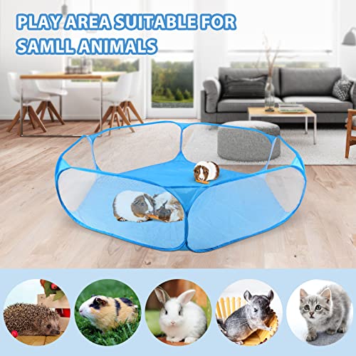 RYPET Guinea Pig Playpen - Breathable & Transparent Pet Playpen Pop Open Outdoor/Indoor Exercise Fence, Portable Yard Fence for Guinea Pig, Rabbits, Hamster, Chinchillas and Hedgehogs - Image 5