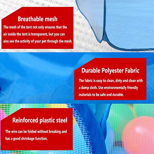 RYPET Guinea Pig Playpen - Breathable & Transparent Pet Playpen Pop Open Outdoor/Indoor Exercise Fence, Portable Yard Fence for Guinea Pig, Rabbits, Hamster, Chinchillas and Hedgehogs - Image 3