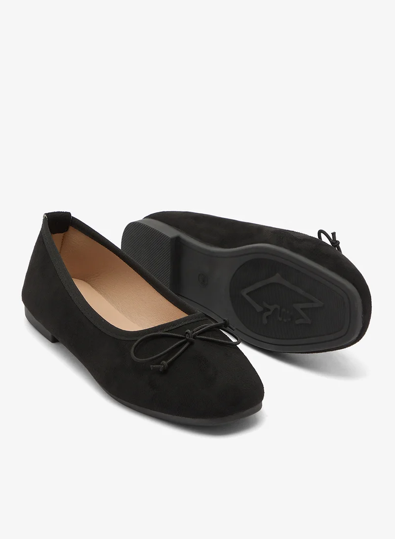 Ginger Black Classic Suede Ballet Flats for Women | Best Price UAE