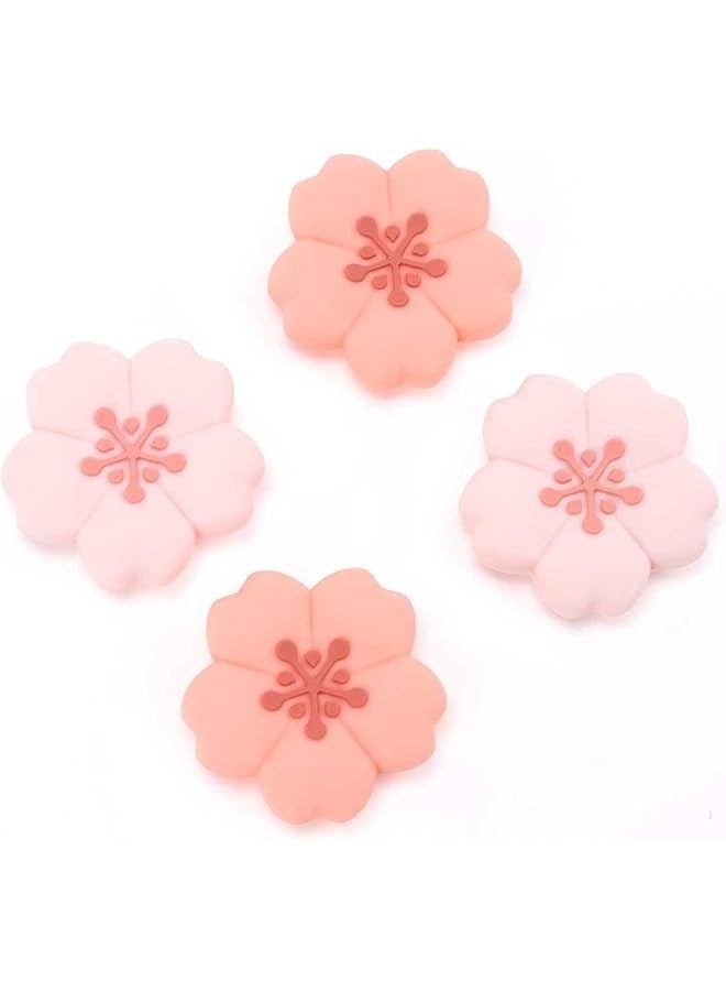 PROMASS 4PCS Silicone game console Thumb Grip Caps, Kawaii Cherry Blossom Joystick Cover Compatible with Switch/OLED/Switch Lite  - Image 1
