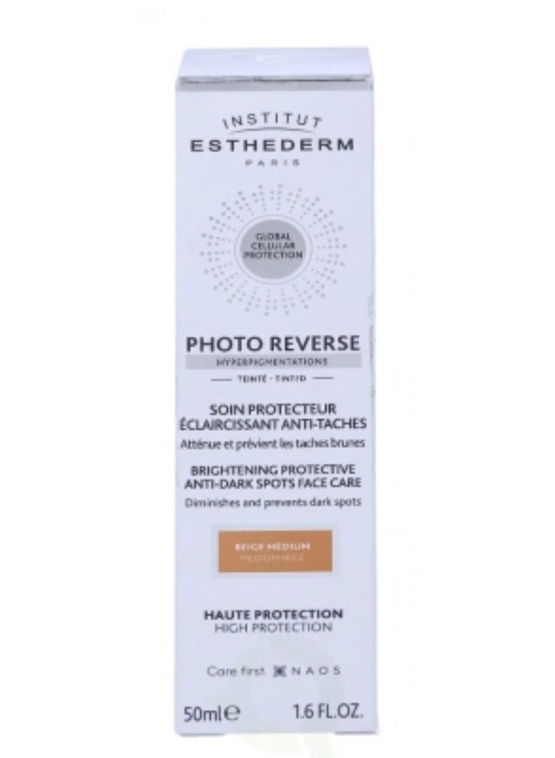 إنستيتوت إستيديرم صور عكس اشراق مكافحة البقع الداكنة الحماية من الشمس ملون متوسط البيج 50 مل - Image 1