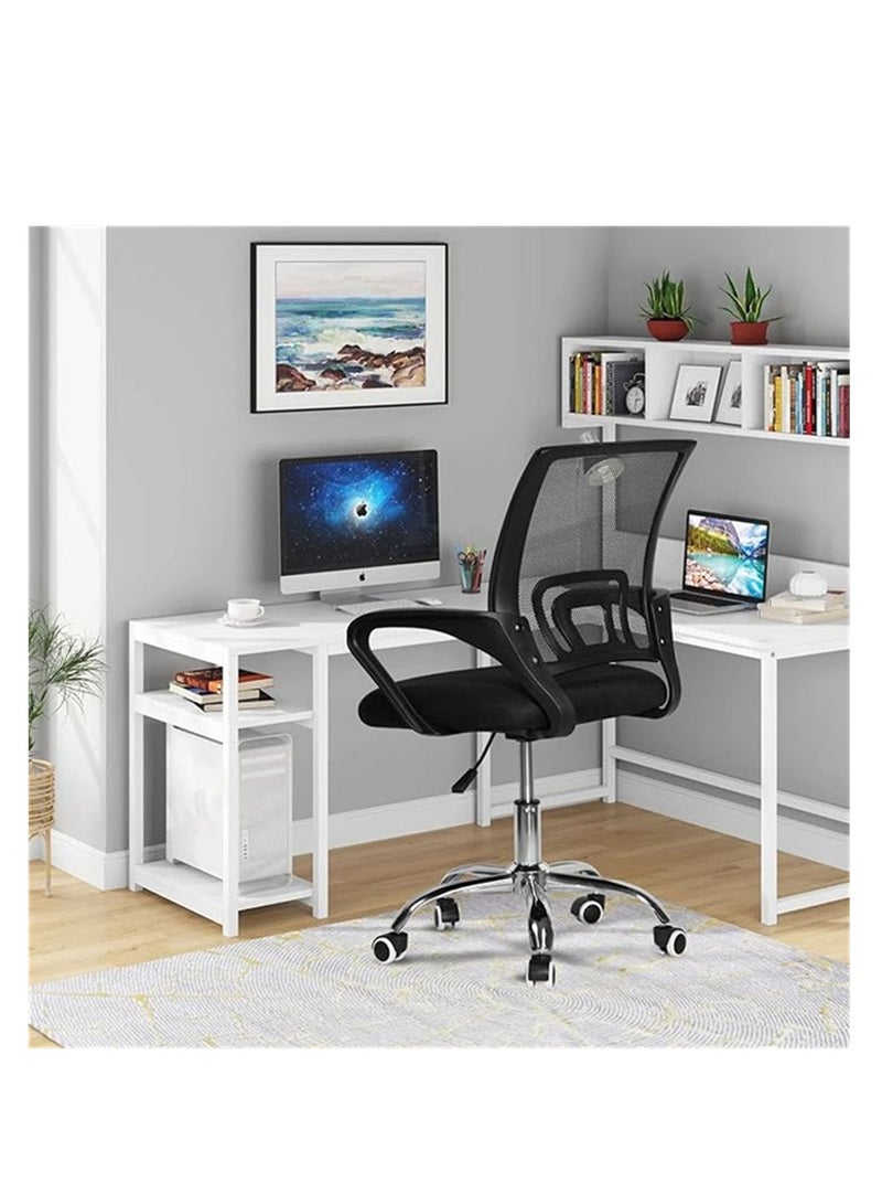 كرسي مكتب مريح للغاية مع تصميم مريح ، وارتفاع قابل للتعديل ، أسود مكتب الرئاسة مع مسند الظهر دعم الخصر - Image 3