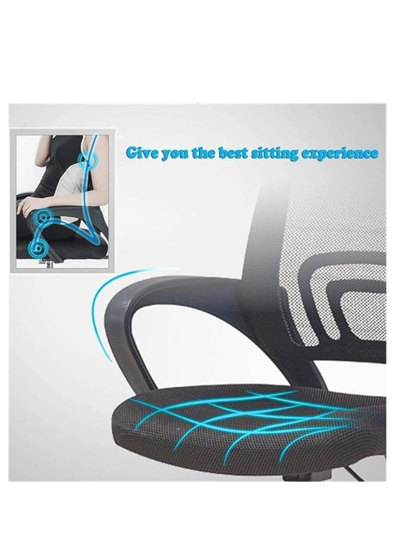 كرسي مكتب مريح للغاية مع تصميم مريح ، وارتفاع قابل للتعديل ، أسود مكتب الرئاسة مع مسند الظهر دعم الخصر - Image 5