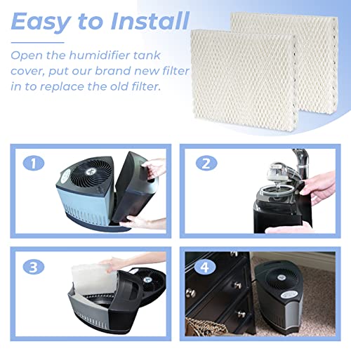 ANTOBLE 2 Pack MD1-0002 Replacement Humidifier Wick Humidifier Filters Compatible with Vornado MD1-0001 MD1-0002 MD1-1002 EVAP1 EVAP3 EVAP40 EVAP50 Humidifier - Image 4